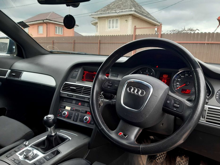 Volan S LINE negru cu airbag si comenzi audi a6 c6 audi a4 b7