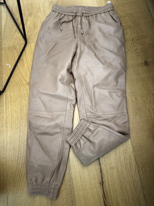 Pantalon piele crem Italia