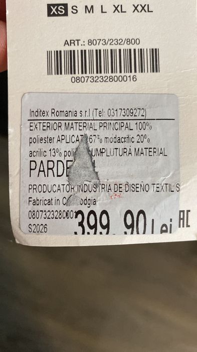 Geacă iarna Zara