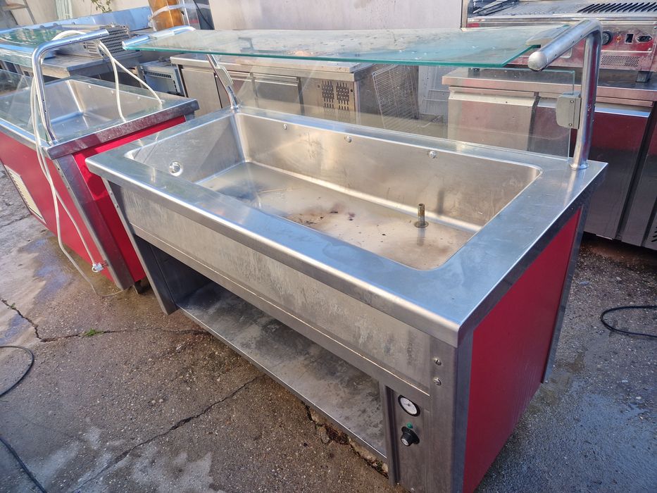 Masa rece sau calda inox, cu usi culisante