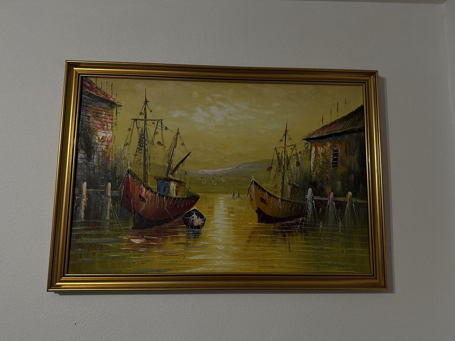 tablou pe panza pictat in ulei