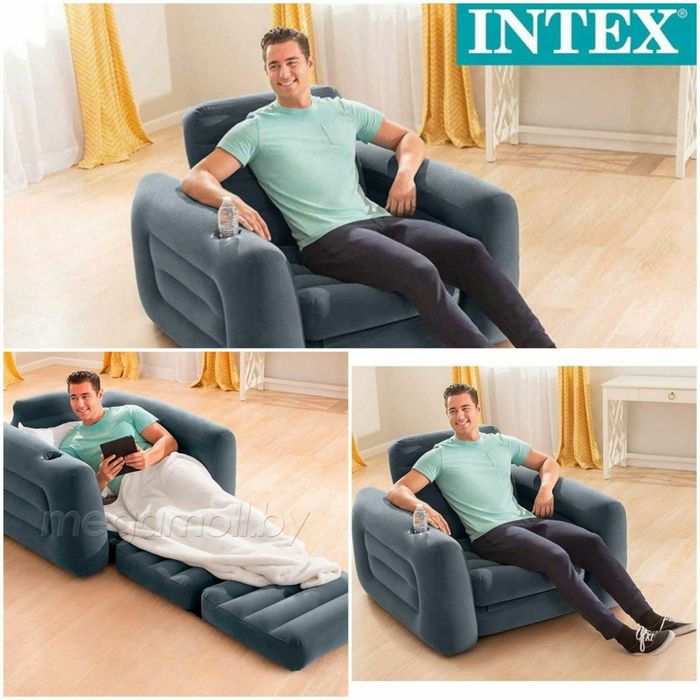 Надувной кресло.Intex-66551. Размер117х224х66 Доставка бесплатно