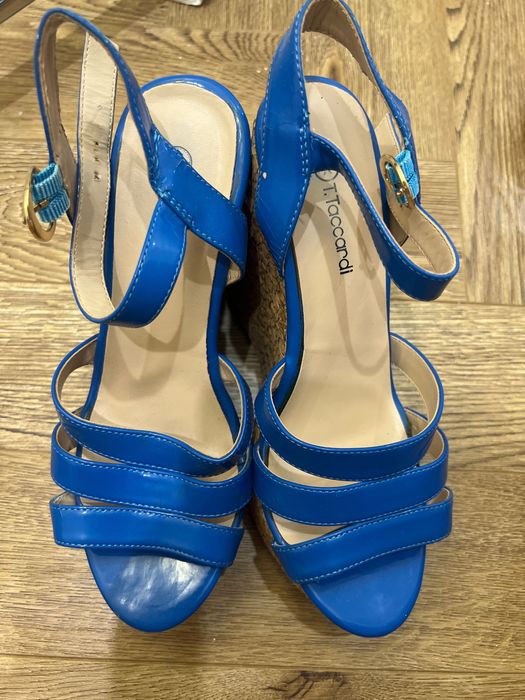 Танкетки синие Taccardi