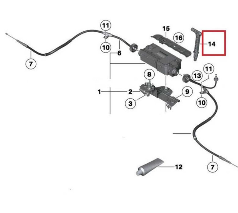 КЛЮЧ аварийно освобождаване на скоростна кутия BMW X5 X6 спирачка БМВ