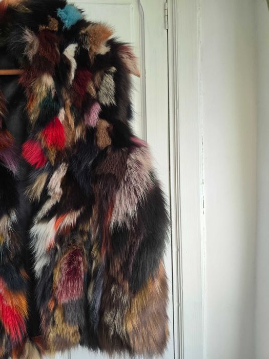 Vestă din Blană de Vulpe Marimea M