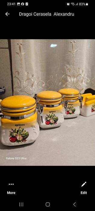 Set complect recipiente ceramica de bucătărie