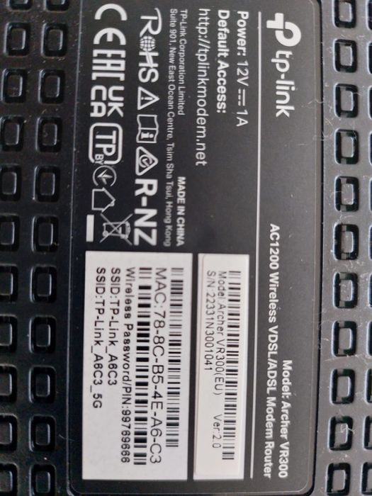 Модем tplink archerVR300