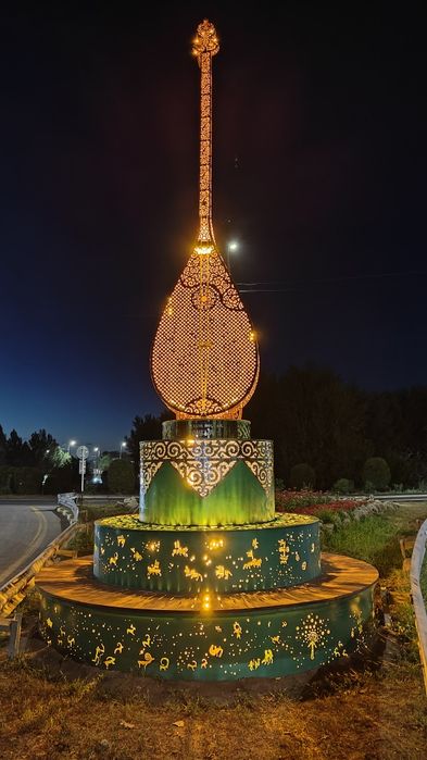 Домбыра, қобыз, кобыз, маф, Скульптура, металоцех, мастерская, стелла