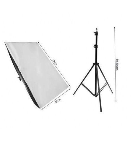 Kit studio foto video 2 softbox cu 2 becuri 40W