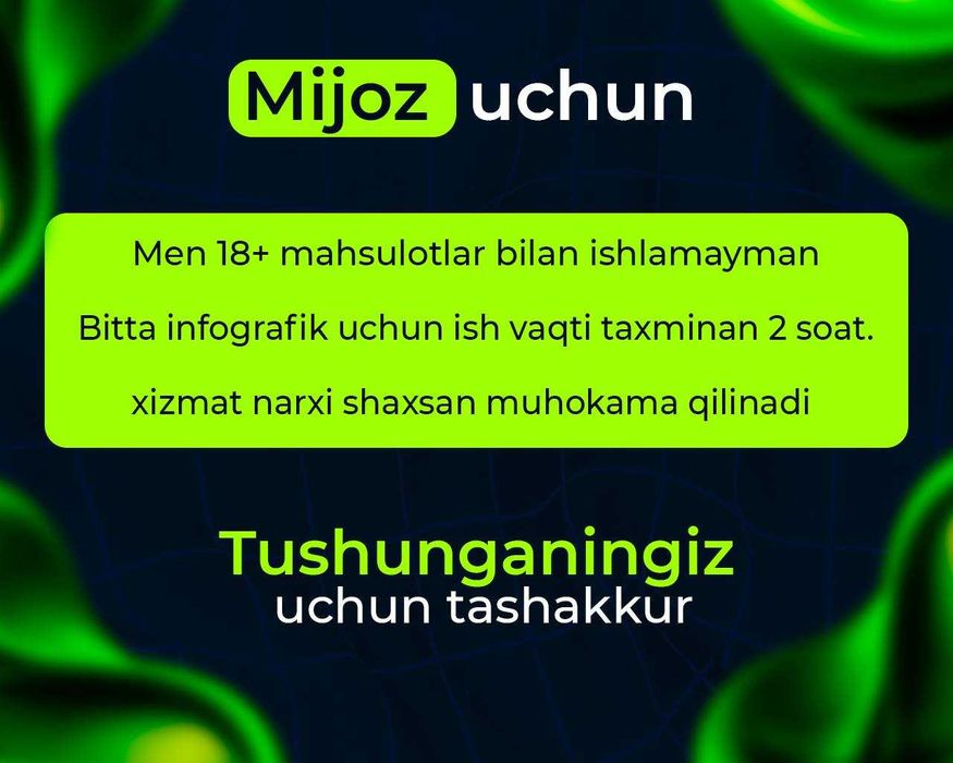 Инфографика для Uzum, WB, Ozon / Инфографика ва Дизайн / infografika