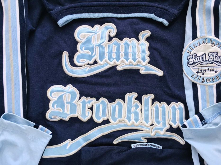 VINTAGE 1990s KARL KANI Brooklyn «No Shame In My Game» Jersey — L