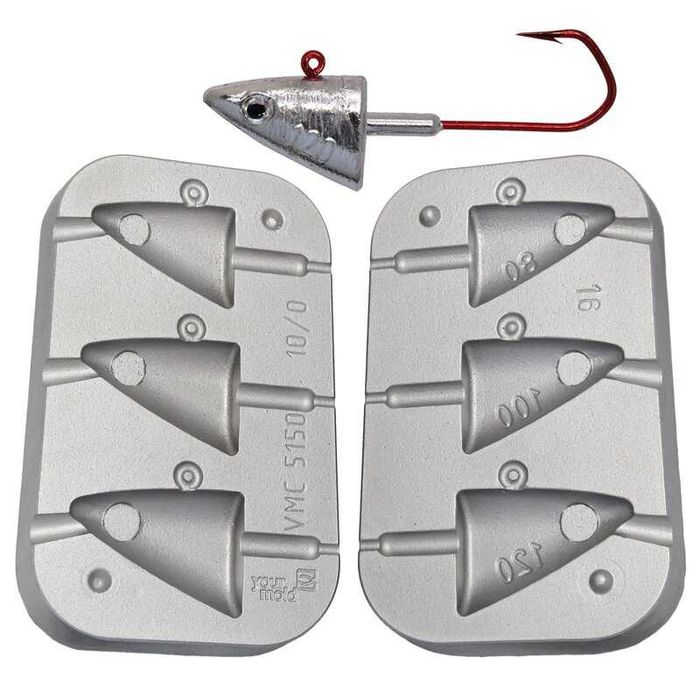 Matrita jig cap peste cod 016 80-110-120 g. Matrita pentru facut jiguri cap peste. Gramaje:80-110-120. Foloseste ace wmc barbarian 5150 de  10/0.