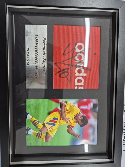 Gheorghe Hagi Romania 1994 banderola cu autograf
