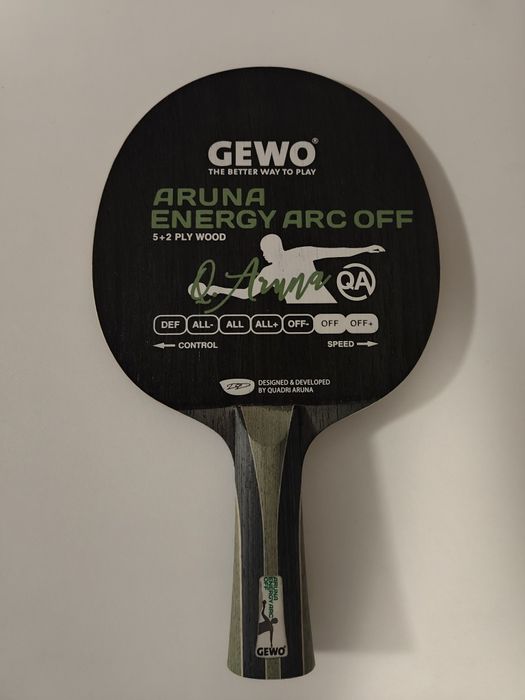Vand lemn de tenis de masa Quadri Aruna energy arc off