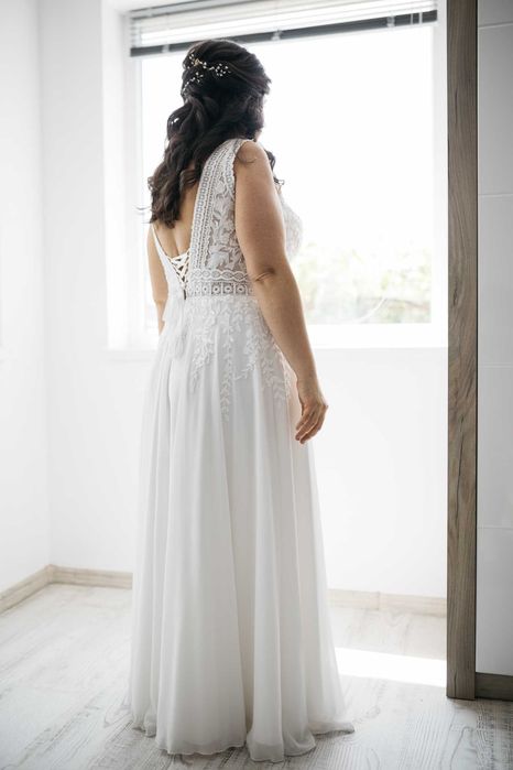 Булчинска рокля - лека и ефирна -  L/XL