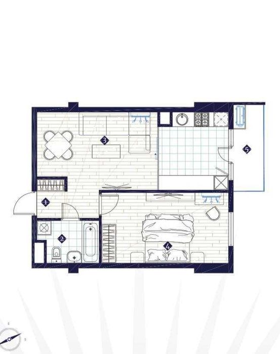 Продаю коробку 2-х комн. в ЖК «Imperial Club City» ID: 6369