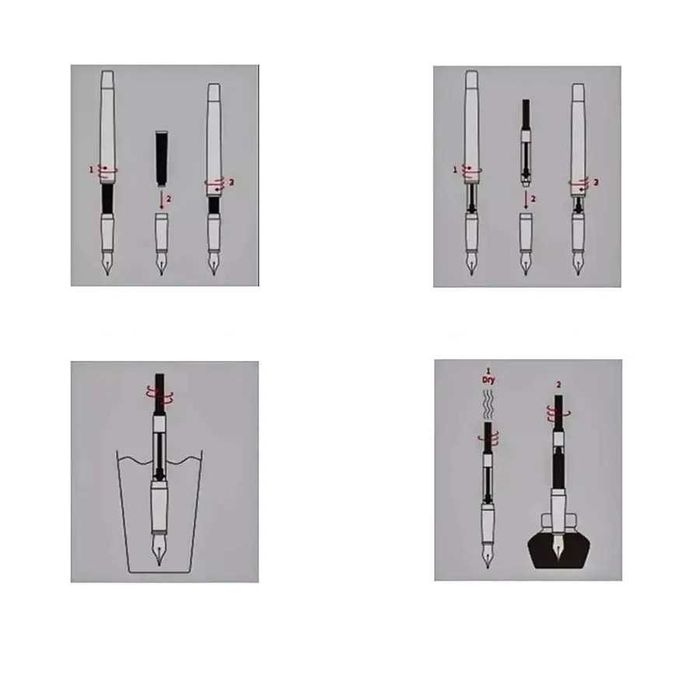 Stilou chinezesc retro din metal caliate superioara, cu rezerve, 0.5mm