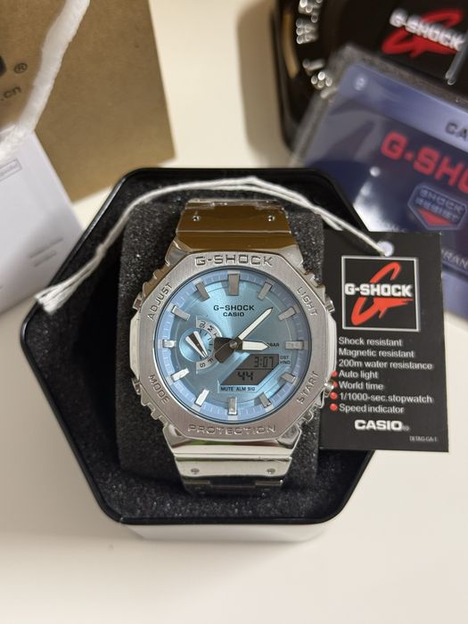 Casio G-SHOCK GM2100 // Otel Inoxidabil // Baby Blue