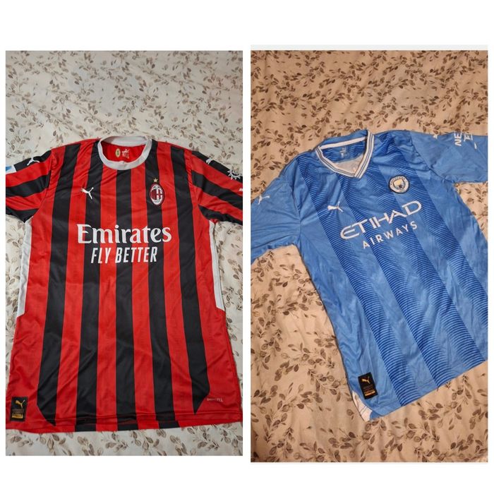 Тениска на Manchester City и на Milan