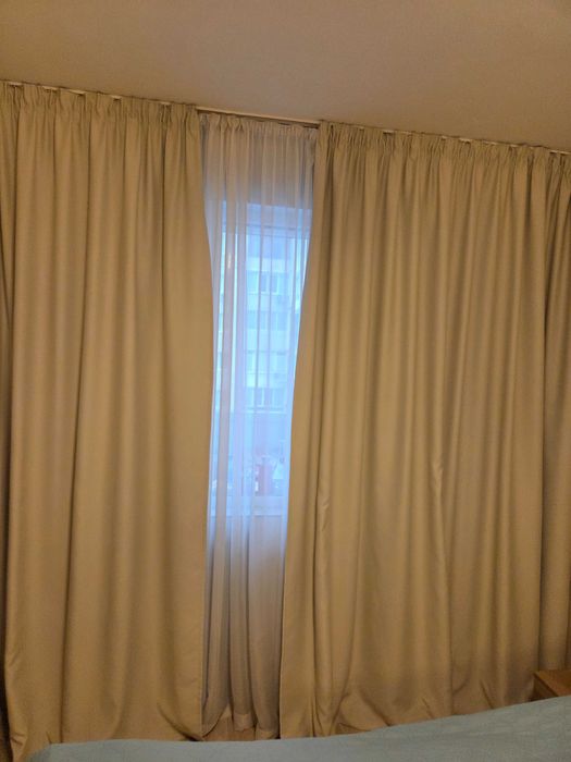 Завеси плътни светло зелени