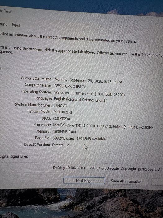 Unitate i5-9400f 2.90ghz 16 gb ram 256ssd 1 tb hdd GTX 1650 Super + Monitor Legion