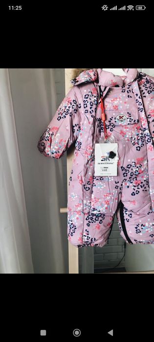 Зимний комбез на девочку 74 см