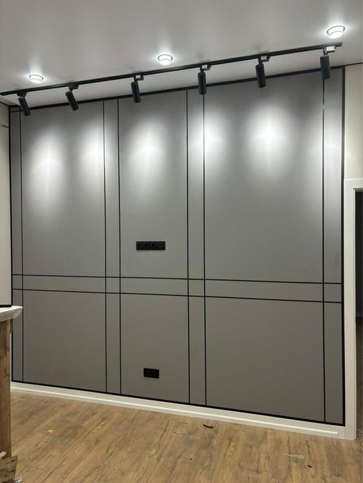 Установка бамбуковых панелей