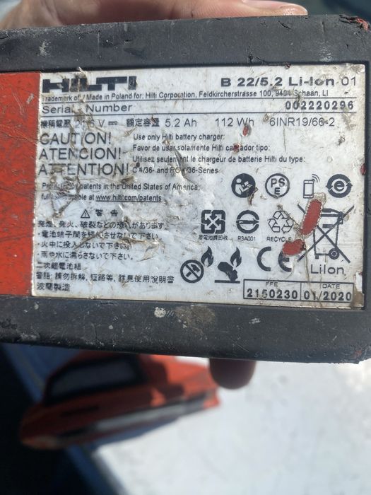 Foarfeca de tabla HILTI SSH 6-a22. an 2020
