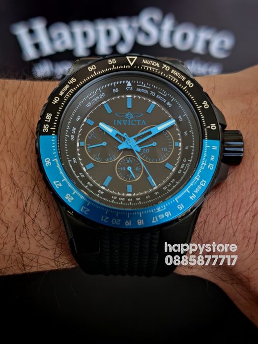 INVICTA Aviator blue/black 50 mm, Инвикта нов ръчен часовник