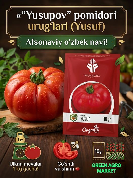 Tomorqa uchun Pomidor urug'lari. Yusuf, zara, sulton