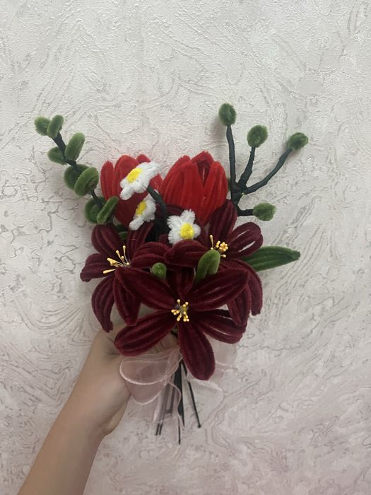 Букеты из синельной проволоки