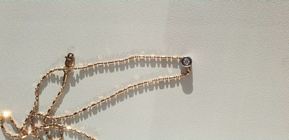 Кулон Колье Бегунок (без цепочки!) с крупным цельным натур бриллиантом