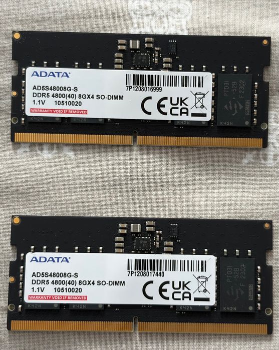 Memorie notebook ADATA, 16Gb DDR5 (2 x 8Gb), 4800MHz, SO-DIMM