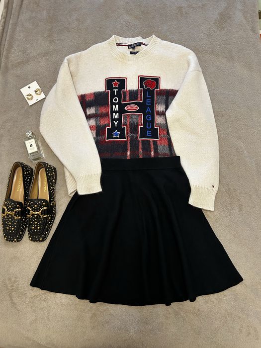 Pulover mix lana Tommy Hilfiger colectia “Tommy League”