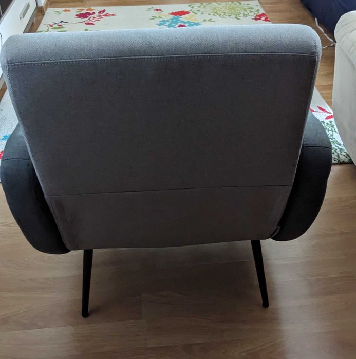 HOMCOM Fotoliu Modern Tesatura Gri 72x81x86cm