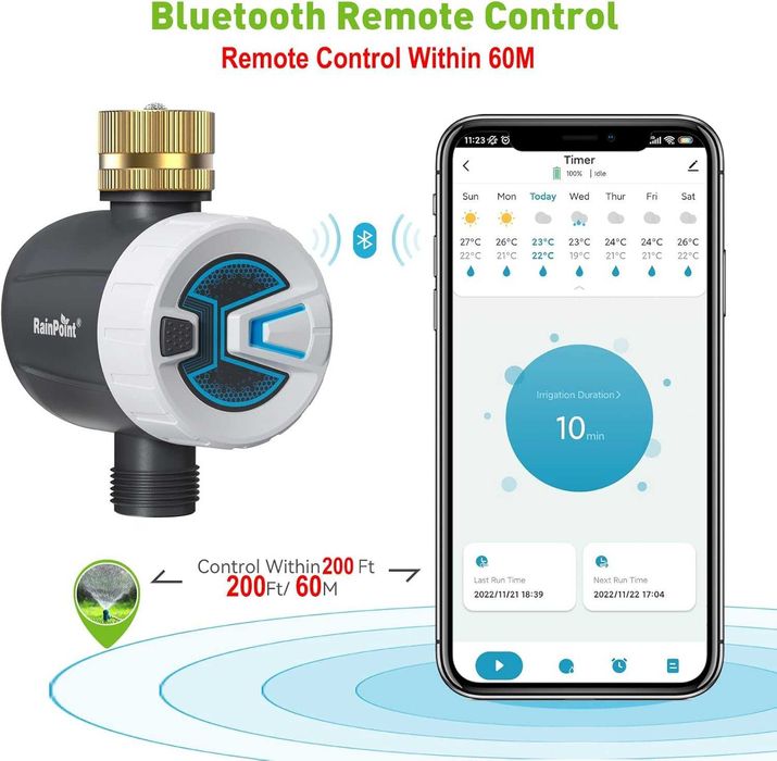 Таймер за поливане RAINPOINT, Bluetooth