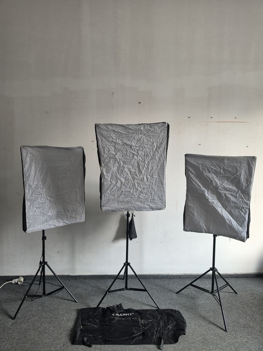 Set 3 Softbox-uri Foto/Video  + stative + geantă