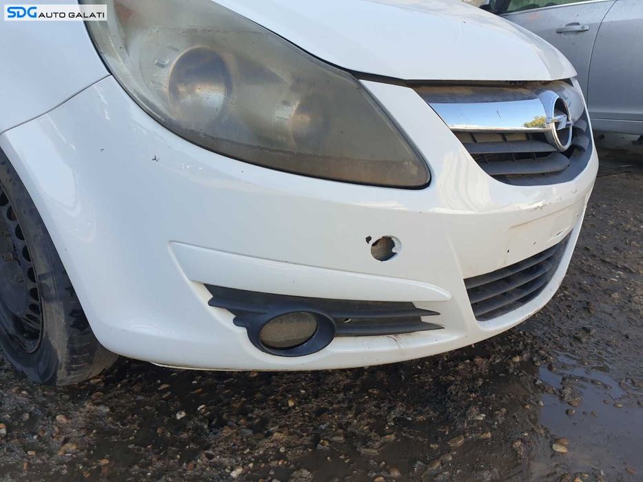 Bara Spoiler Fata cu Grila FARA Emblema si Grile Proiectoare cu Defect Opel Corsa D 2006 - 2014 Culoare Y474 [C9809] [C9810]