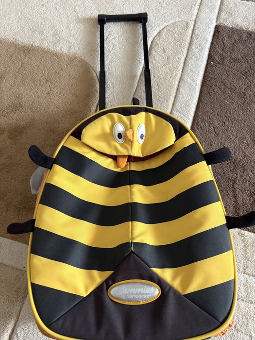 Troller Samsonite Bee pentru copii si ghiozdan scoala