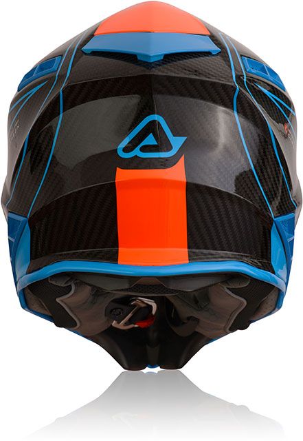 Acerbis Каска STEEL CARBON ORANGE/BLUE Мото Мотори Крос Ендуро АТВ