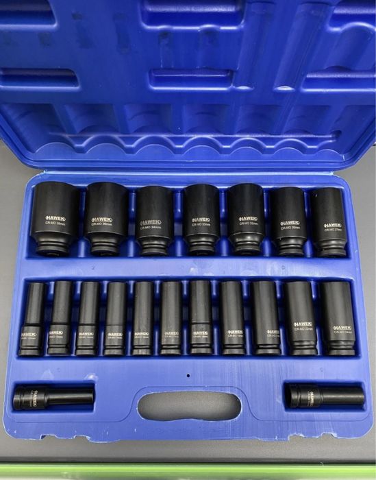 Ударни Вложки 1/2 Дълбоки 10-38мм 20 бр