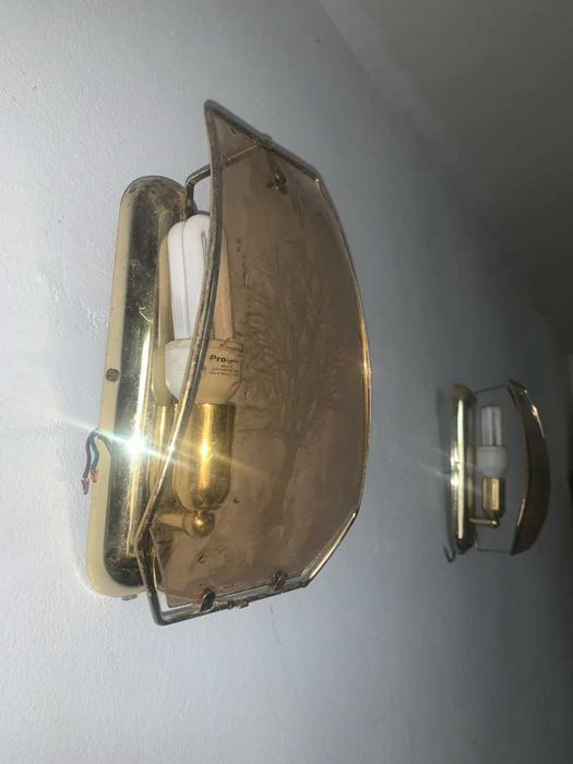 Set aplica perete cu sticla gravata