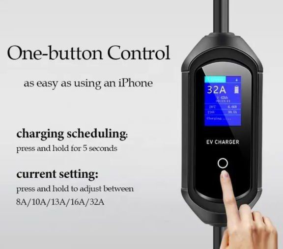 EV CHARGER electromobil zaryadkasi 1.5kw Dan 7kw gacha ishlaedigani