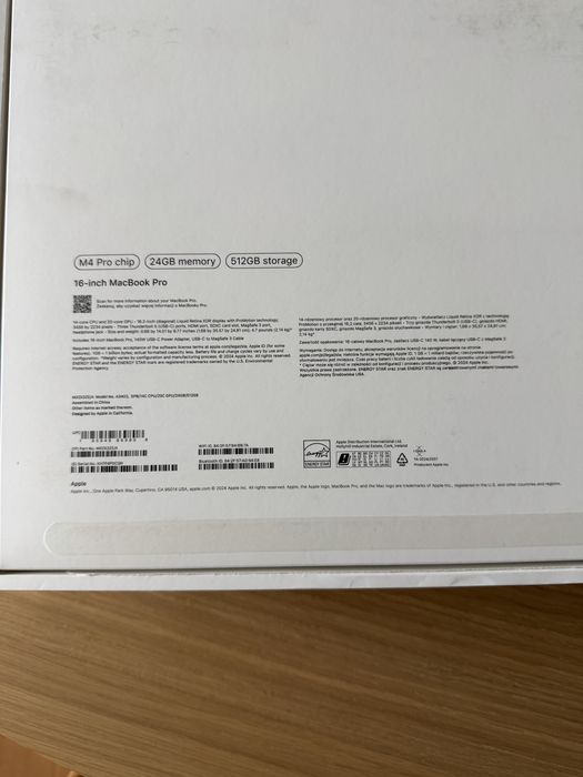 MacBook Pro 16” M4 Pro / 24GB RAM / 512GB SSD / Space Black (Гаранция в Бг 2г.)