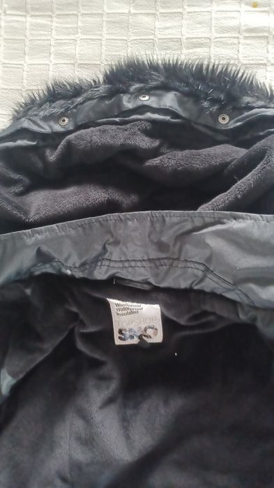 Страхотно топло зимно водоустойчиво черно дамско яке