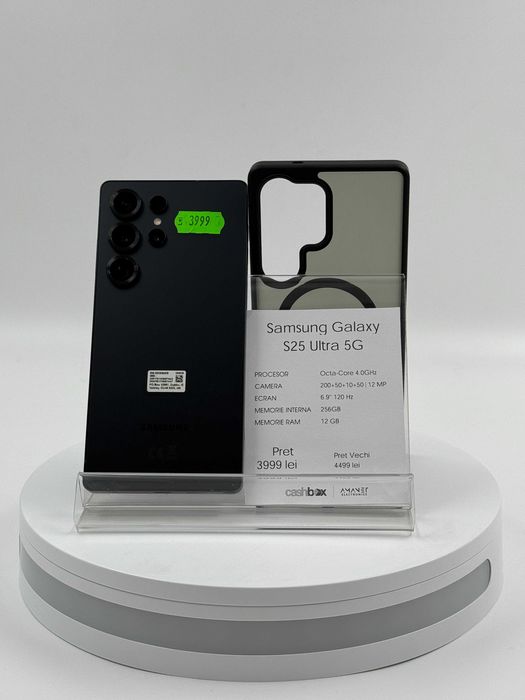 Samsung Galaxy S25 Ultra 256 GB 100% 14 cc Garantie 24 luni CashBox