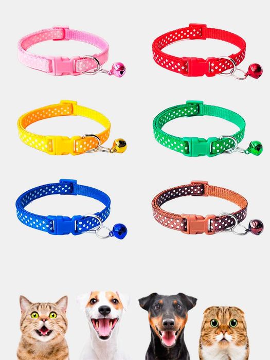 Ошейник для кошек и собак с колокольчиком