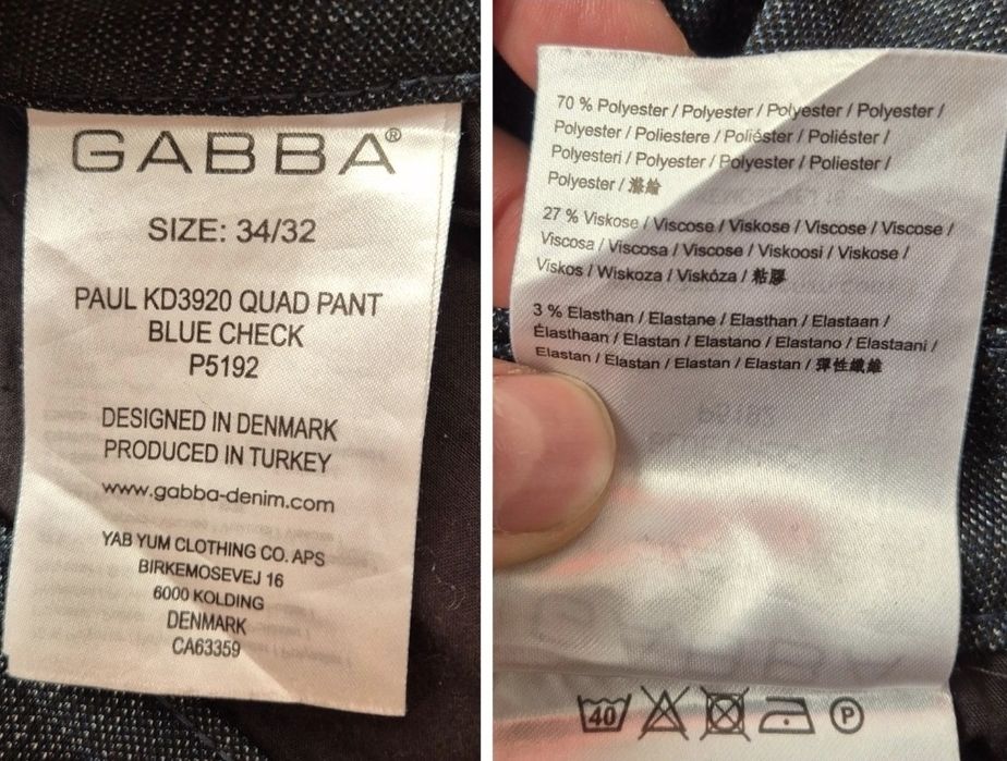 Pantaloni premium Gabba Paul KD3920, Croială Slim, Bărbați - 34/32