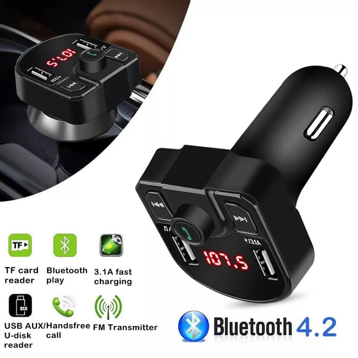 Modulator FM Transmitter 4.1A bluetooth, USB , Hands free