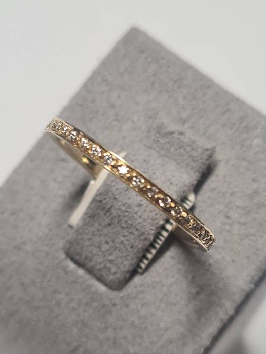 Inel din aur galben 14k, cu diamante naturale, IAU816